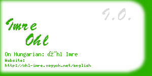 imre ohl business card
